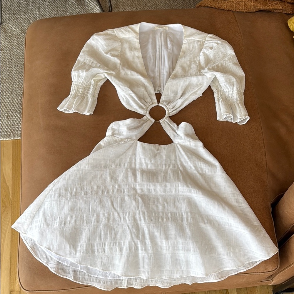 White Cut-Out Dress